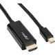 Rocstor Premium Mini DisplayPort to HDMI cable - 3 ft (1m) - 4K/2K - DisplayPort to HDMI Cable - For MacBook, Macbook Pro, Macbook Air, Mac Mini, Ultrabook, Projector, Desktop Computer - 3 ft - 1 Pack - 1 x Mini DisplayPort Male - 1 x HDMI Male - Gold Pla