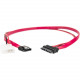 Rocstor Premium 20in / 50cm Slimline SATA to SATA with LP4 Power Cable Adapter - 20 W/ LP4 Power Cable Adapter - Red - 1.67 ft SATA Data Transfer Cable for Motherboard, Hard Drive - LP4 Male SATA - SATA - 6 Gbit/s - Red Y10C252-R1