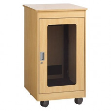 Chief 28U, 28" Deep Maple F1 Series Rack - 500 lb Load Capacity - 62" Height x 26.6" Width x 30" Depth - Floor - Acrylic, Solid Wood, Steel - Maple YF1F2828M