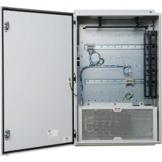 Panduit Universal Enclosure, 24"x36" , Steel, 2 Switches - 24" Width x 11.6" Depth x 36" Height - 1 - Gray - Mild Steel, Copper - TAA Compliance Z23U-S21S