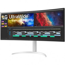 LG Ultrawide 38BP85C-W 37.5" UW-QHD+ Curved Screen Edge LED Gaming LCD Monitor - 21:9 - Black, White, Silver - 38" Class - In-plane Switching (IPS) Technology - 3840 x 1600 - 1.07 Billion Colors - FreeSync - 300 Nit - 5 ms - HDMI - DisplayPort -