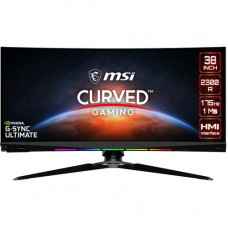 Micro-Star International  MSI MEG MEG381CQR Plus 37.5" UW-QHD+ Curved Screen LED Gaming LCD Monitor - 21:9 - Black - 38" Class - Rapid IPS - 3840 x 1600 - 1.07 Billion Colors - G-sync Ultimate - 600 Nit - 1 ms - 175 Hz Refresh Rate - HDMI - Disp