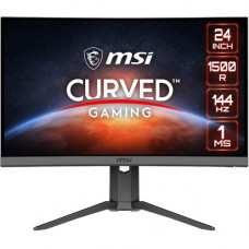 Micro-Star International  MSI Optix G24C6P 23.8" Full HD Curved Screen LED Gaming LCD Monitor - 16:9 - 24" Class - Vertical Alignment (VA) - 1920 x 1080 - 16.7 Million Colors - FreeSync Premium - 250 Nit - 1 ms - 144 Hz Refresh Rate - HDMI - Dis