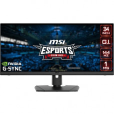 Micro-Star International  MSI Optix MPG341QR 34" UW-QHD Gaming LCD Monitor - 21:9 - 34" Class - In-plane Switching (IPS) Technology - 3440 x 1440 - 1.07 Billion Colors - G-sync Compatible - 550 Nit - 1 ms - 144 Hz Refresh Rate - HDMI - DisplayPo