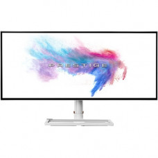 Micro-Star International  MSI Prestige PS341WU 34" 5K UHD Curved Screen LED LCD Monitor - 21:9 - Nano In-plane Switching (Nano IPS) Technology - 5120 x 2160 - 450 Nit Typical - 8 ms GTG - 60 Hz Refresh Rate - HDMI - DisplayPort - USB Type-C PRESTIGEP