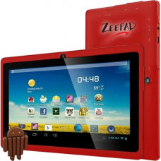 Worryfree Gadgets Zeepad 7DRK-Q Tablet - 7" WVGA - 512 MB RAM - 4 GB Storage - Android 4.4 KitKat - Red - Allwinner A33 SoC - ARM Cortex A7 Quad-core (4 Core) 1.80 GHz - 800 x 480 - 300 Kilopixel Front Camera 7DRK-Q-RED