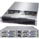 Supermicro A+ Server 2124BT-HTR Barebone System - 2U Rack-mountable - AMD - 4 Number of Node(s) - Socket SP3 - 2 x Processor Support - Black - 4 TB DDR4 SDRAM DDR4-3200/PC4-25600 Maximum RAM Support - Serial ATA/600 - ASPEED AST2500 Integrated - 6 x Total