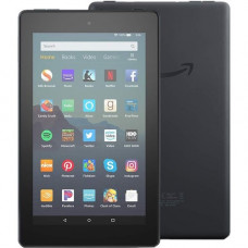 Amazon Fire 7 Tablet - 7" - 1 GB RAM - 16 GB Storage - Black - MediaTek 8163 SoC Quad-core (4 Core) 1.30 GHz microSD Supported - 1024 x 600 - In-plane Switching (IPS) Technology Display - 2 Megapixel Front Camera B07FKR6KXF