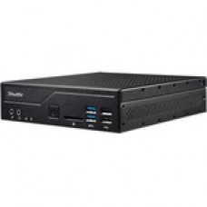 Shuttle XPC slim DH410S Barebone System Slim PC - Intel H410 Chipset - Socket LGA-1200 - 1 x Processor Support - Black - 64 GB DDR4 SDRAM DDR4-2933/PC4-23466 Maximum RAM Support - Serial ATA/600 - Intel HD Graphics Integrated - 1 2.5" Bay(s) - Proces