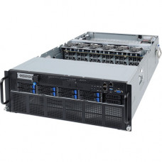 Gigabyte G482-Z52 Barebone System - 4U Rack-mountable - AMD - Socket SP3 - 2 x Processor Support - 128 GB DDR4 SDRAM DDR4-3200/PC4-25600 Maximum RAM Support - Serial ATA/600, Serial Attached SCSI (SAS) - ASPEED AST2500 Integrated - 8 x Total Bays - 8 2.5&