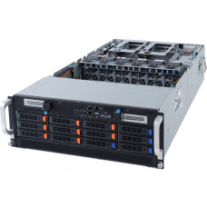 Gigabyte G492-Z51 Barebone System - 4U Rack-mountable - Socket SP3 - 2 x Processor Support - AMD Chipset - 128 GB DDR4 SDRAM DDR4-3200/PC4-25600 Maximum RAM Support - 32 Total Memory Slots - Serial Attached SCSI (SAS), Serial ATA/600 - ASPEED AST2500 Inte