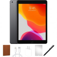 Ereplacements Refurbished Apple iPad 7 (7th Gen, 2019), 32GB, Space Gray, WiFi, Bundle only from eReplacements, 1 Year Warranty from eReplacements. (A2197, MW742LL/A, IPAD7SG32) Bundle Includes: Universal Tablet Case (color may vary), Screen Protector, St