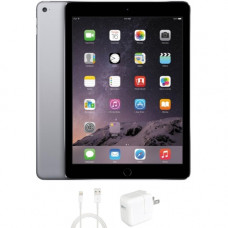 Ereplacements Refurbished Apple iPad Air 2, 64GB, Space Gray, WIFI Only, 1 Year Warranty (IPADAIR2SG64, MGKL2LL/A) - Included Accessories: UL compliant non-OEM charging block (10W-12W), MFi (Made For iPad) compliant non-OEM charging cable IPADAIR2SG64