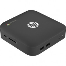 HP Chromebox Desktop Computer - Intel Core i7 i7-4600U Dual-core (2 Core) 2.10 GHz - 8 GB RAM DDR3L SDRAM - 16 GB Serial ATA/600 SSD - Mini PC - Black - Intel Chip - Chrome OS - Intel HD Graphics 4400 DDR3L SDRAM - IEEE 802.11b/g/n - 65 W - ENERGY STAR, E