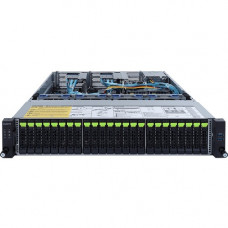 Gigabyte R282-Z94 Barebone System - 2U Rack-mountable - Socket SP3 - 2 x Processor Support - AMD Chipset - 128 GB DDR4 SDRAM DDR4-3200/PC4-25600 Maximum RAM Support - 32 Total Memory Slots - Serial ATA/600 - ASPEED AST2500 Integrated - 26 2.5" Bay(s)