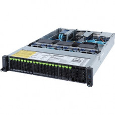 Gigabyte R282-Z9G Barebone System - 2U Rack-mountable - Socket SP3 - 2 x Processor Support - AMD Chip - 128 GB DDR4 SDRAM DDR4-3200/PC4-25600 Maximum RAM Support - 32 Total Memory Slots - Serial ATA/600 RAID Supported, 12Gb/s SAS Controller - ASPEED AST25