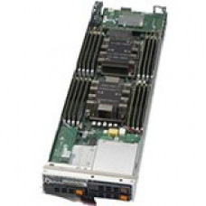 Supermicro SuperBlade SBI-4129P-T3N Barebone System Blade - Intel C622 Chipset - Socket P LGA-3647 - 2 x Processor Support - Black - 2 TB DDR4 SDRAM DDR4-2666/PC4-21300 Maximum RAM Support - Serial ATA/600 RAID Supported Controller - ASPEED AST2500 Integr