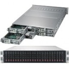 Supermicro SuperServer 2029TP-HC1R Barebone System - 2U Rack-mountable - Intel C621 Chipset - 4 Number of Node(s) - Socket P LGA-3647 - 2 x Processor Support - Black - 2 TB DDR4 SDRAM DDR4-2666/PC4-21300 Maximum RAM Support - 12Gb/s SAS RAID Supported Con