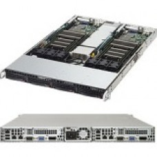 Supermicro SuperServer 6018TR-TF Barebone System - 1U Rack-mountable - Intel C612 Chipset - 2 Number of Node(s) - Socket LGA 2011-v3 - 2 x Processor Support - Black - 512 GB DDR4 SDRAM DDR4-2133/PC4-17000 Maximum RAM Support - Serial ATA/600 RAID Supporte