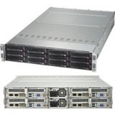 Supermicro SuperServer 6028TP-HC0R-SIOM Barebone System - 2U Rack-mountable - Intel C612 Chipset - 4 Number of Node(s) - Socket R3 LGA-2011 - 2 x Processor Support - Black - 2 TB DDR4 SDRAM DDR4-2400/PC4-19200 Maximum RAM Support - 12Gb/s SAS, Serial ATA/