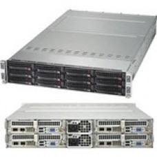 Supermicro SuperServer 6029TP-HC1R Barebone System - 2U Rack-mountable - Intel C621 Chipset - 4 Number of Node(s) - Socket P LGA-3647 - 2 x Processor Support - Black - 4 TB DDR4 SDRAM DDR4-2933/PC4-23466 Maximum RAM Support - Serial ATA, 12Gb/s SAS RAID S