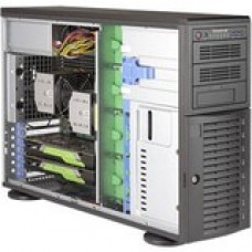 Supermicro SuperWorkstation 7049A-T Barebone System - 4U Tower - Intel C621 Chipset - Socket P LGA-3647 - 2 x Processor Support - Black - 2 TB DDR4 SDRAM DDR4-2666/PC4-21300 Maximum RAM Support - Serial ATA/600 RAID Supported Controller - ASPEED AST2500 I