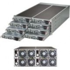 Supermicro SuperServer F618R2-FC0 Barebone System - 4U Rack-mountable - Intel C612 Express Chipset - 8 Number of Node(s) - Socket LGA 2011-v3 - 2 x Processor Support - Black - 512 GB DDR4 SDRAM DDR4-2133/PC4-17000 Maximum RAM Support - 12Gb/s SAS RAID Sup