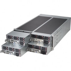 Supermicro SuperServer F628R2-FC0 Barebone System - 4U Rack-mountable - Intel C612 Express Chipset - 4 Number of Node(s) - Socket LGA 2011-v3 - 2 x Processor Support - Black - 512 GB DDR4 SDRAM DDR4-2133/PC4-17000 Maximum RAM Support - 12Gb/s SAS RAID Sup