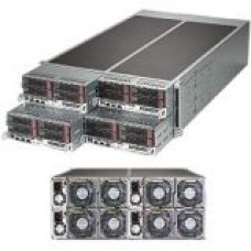 Supermicro SuperServer F628R3-FC0 Barebone System - 4U Rack-mountable - Intel C612 Express Chipset - 4 Number of Node(s) - Socket LGA 2011-v3 - 2 x Processor Support - Black - 512 GB DDR4 SDRAM DDR4-2133/PC4-17000 Maximum RAM Support - 12Gb/s SAS RAID Sup