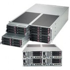 Supermicro SuperServer F629P3-RTBN Barebone System - 4U Rack-mountable - Intel C621 Chipset - 4 Number of Node(s) - Socket P LGA-3647 - 2 x Processor Support - Black - 3 TB DDR4 SDRAM DDR4-2933/PC4-23466 Maximum RAM Support - Serial ATA/600 - ASPEED AST25