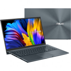 Asus ZenBook Pro 15 UM535 UM535QE-XH71T 15.6" Touchscreen Notebook - Full HD - 1920 x 1080 - AMD Ryzen 7 5800H Quad-core (4 Core) 3.20 GHz - 16 GB RAM - 512 GB SSD - Pine Gray - AMD Chip - Windows 11 Pro - NVIDIA GeForce RTX 3050 Ti with 4 GB, AMD Ra