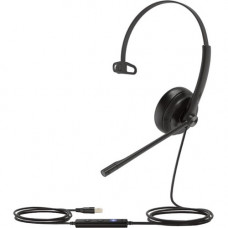 Yealink USB Wired Headset - Mono - USB - Wired - 32 Ohm - 20 Hz - 20 kHz - Over-the-head - Monaural - Uni-directional, Electret Microphone - Noise Canceling - Black 1308042