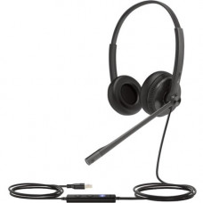 Yealink USB Wired Headset - Stereo - USB - Wired - 32 Ohm - 20 Hz - 20 kHz - Over-the-head - Binaural - Uni-directional, Electret Microphone - Noise Canceling - Black 1308044