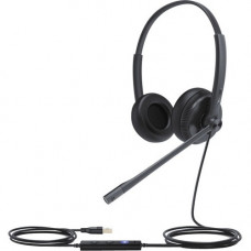 Yealink USB Wired Headset - Stereo - USB - Wired - 32 Ohm - 20 Hz - 20 kHz - Over-the-head - Binaural - Uni-directional, Electret Microphone - Noise Canceling - Black 1308048