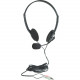 Manhattan Stereo Headset with Microphone and In-Line Volume Control - Adjustable microphone and inline volume control for hands-free communication - RoHS, WEEE Compliance 164429
