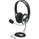 Manhattan Classic Stereo Headset with Flexible Microphone Boom - Adjustable in-line volume control - RoHS, WEEE Compliance 175555