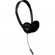 Maxell Adjustable Headphone with 6 Foot Cord - Black - Mini-phone (3.5mm) - Wired - On-ear - 6 ft Cable 190319M