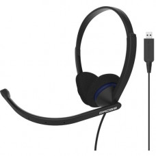 Koss CS200 USB Communication Headsets - Mono - USB Type A - Wired - 20 Hz - 22 kHz - On-ear - Monaural - Ear-cup - 8 ft Cable - Noise Cancelling, Electret Microphone - Black 194168