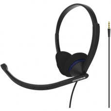 Koss CS200i Headset - Stereo - Mini-phone (3.5mm) - Wired - 32 Ohm - 20 Hz - 22 kHz - Over-the-head, Over-the-ear - Binaural - Supra-aural - 7.87 ft Cable - Electret, Noise Cancelling Microphone - Black 194324