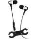 Maxell Mega Trio Earset - Stereo - Mini-phone (3.5mm) - Wired - 32 Ohm - 20 Hz - 20 kHz - Earbud - Binaural - In-ear - 3.94 ft Cable - White Black 199818