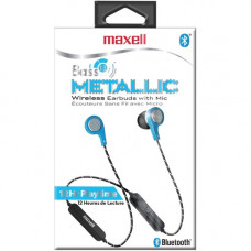 Maxell Bass13 Earset - Stereo - Wireless - Bluetooth - Earbud - Binaural - In-ear - Blue 199837