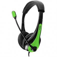 Ergoguys AVID AE-36 HEADSET WITH NOISE CANCELLING MIC & 3.5MM PLUG GREEN - Stereo - Mini-phone - Wired - 32 Ohm - 20 Hz - 20 kHz - Over-the-head - Binaural - Circumaural - 6 ft Cable - Noise Cancelling, Bi-directional Microphone - Green 1EDUAE36GREEN