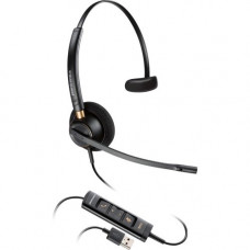 Plantronics Corded Headset with USB Connection - Mono - USB - Wired - Over-the-head - Monaural - Supra-aural - Noise Canceling - TAA Compliance 203442-01