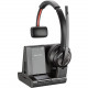 Plantronics Savi 8200 Series Wireless Dect Headset System - Mono - Black - Wireless - Bluetooth/DECT 6.0 - 590.6 ft - 32 Ohm - 20 Hz - 20 kHz - Over-the-head - Monaural - Supra-aural - Noise Cancelling Microphone - Noise Canceling - TAA Compliance 207309-