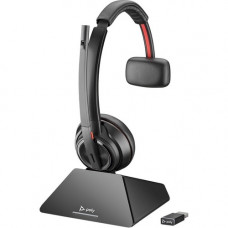 Plantronics Savi 8210 UC, Monaural, Standard - Mono - Wireless - DECT 6.0 - 590.6 ft - 32 Ohm - 20 Hz - 20 kHz - Over-the-head - Monaural - Supra-aural - Noise Cancelling Microphone - TAA Compliance 209213-01