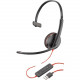 Plantronics Blackwire C3210 Headset - Mono - USB Type A - Wired - 20 Hz - 20 kHz - Over-the-head - Monaural - Supra-aural - Noise Cancelling Microphone - TAA Compliance 209744-22