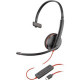Plantronics Blackwire C3210 Headset - Mono - Black - USB Type C - Wired - 20 Hz - 20 kHz - Over-the-head - Monaural - Supra-aural - Noise Cancelling Microphone - TAA Compliance 209748-101