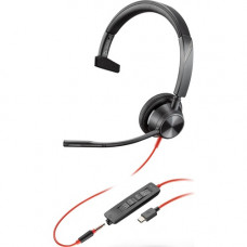 Plantronics Blackwire 3315 USB-C Headset - Mono - USB Type C, Mini-phone (3.5mm) - Wired - 32 Ohm - 20 Hz - 20 kHz - Over-the-head - Monaural - Supra-aural - Noise Cancelling Microphone - TAA Compliance 213937-101