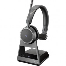 Plantronics Voyager 4210 Office, 2-Way Base, Microsoft Teams, USB-A - Mono - Wireless - Bluetooth - 300 ft - 32 Ohm - 20 Hz - 20 kHz - Over-the-head - Monaural - Supra-aural - MEMS Technology, Uni-directional, Noise Cancelling Microphone - TAA Compliance 