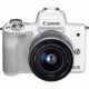 Canon EOS M50 24.1 Megapixel Mirrorless Camera with Lens - 15 mm - 45 mm - White - 3" Touchscreen LCD - 3x Optical Zoom - Optical (IS) - 6000 x 4000 Image - 3840 x 2160 Video - HD Movie Mode - Wireless LAN 2681C011